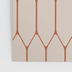 Long Honeycomb Minimalist Geometric Pattern in Putty and Rust Clay Terracotta Poster Gallery Image 3
