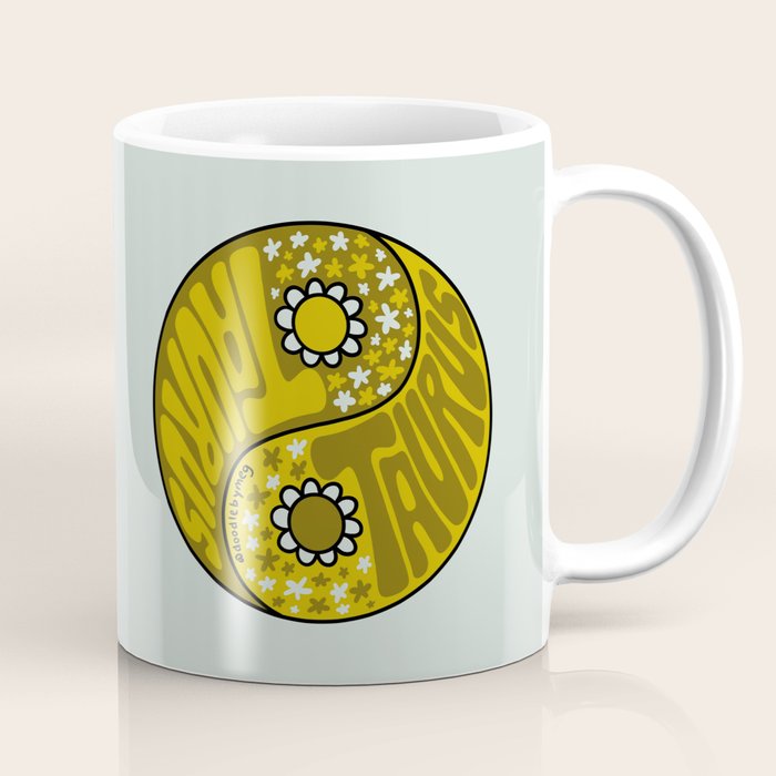 Taurus Yin Yang Coffee Mug Gallery Image 1