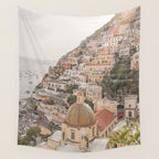 Positano Bliss Photo | Amalfi Coast Mountain Landscape In Pastel Color Art Print | Italy Travel Photography Wall Tapestry Gallery Image 4