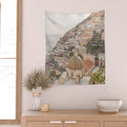 Positano Bliss Photo | Amalfi Coast Mountain Landscape In Pastel Color Art Print | Italy Travel Photography Wall Tapestry Gallery Image 2