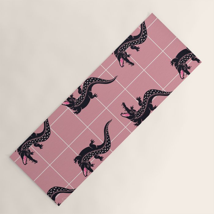 Crocodile - Dusty Rose Palette Yoga Mat Gallery Image 1