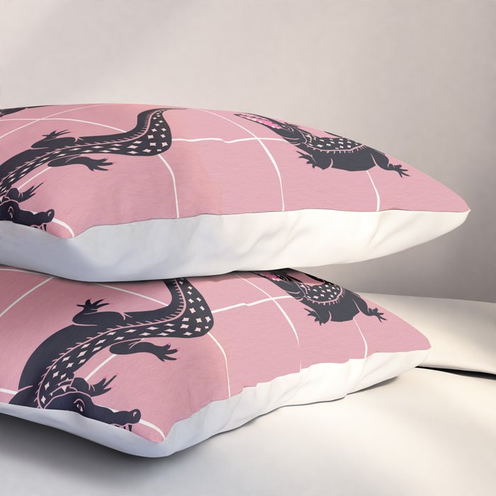Crocodile - Dusty Rose Palette Pillow Sham Gallery Image 3