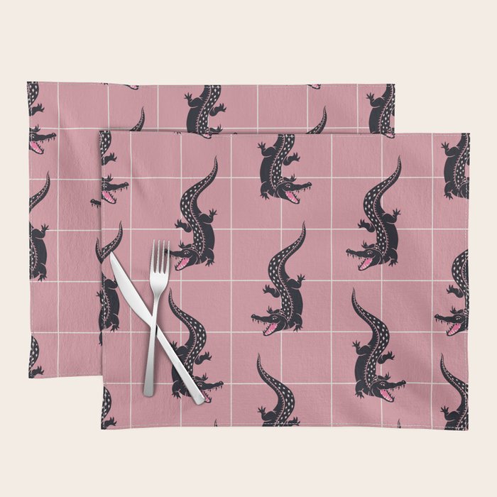 Crocodile - Dusty Rose Palette Placemat Gallery Image 1