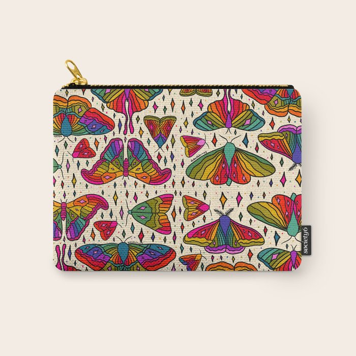 Rainbow Moth Print Carry All Pouch Gallery Image 1