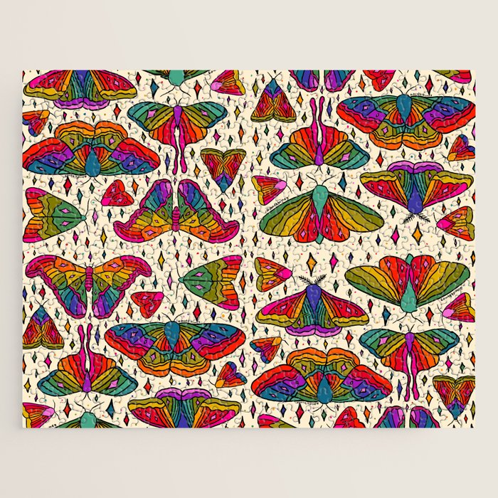 Rainbow Moth Print Jigsaw Puzzle Gallery Image 1