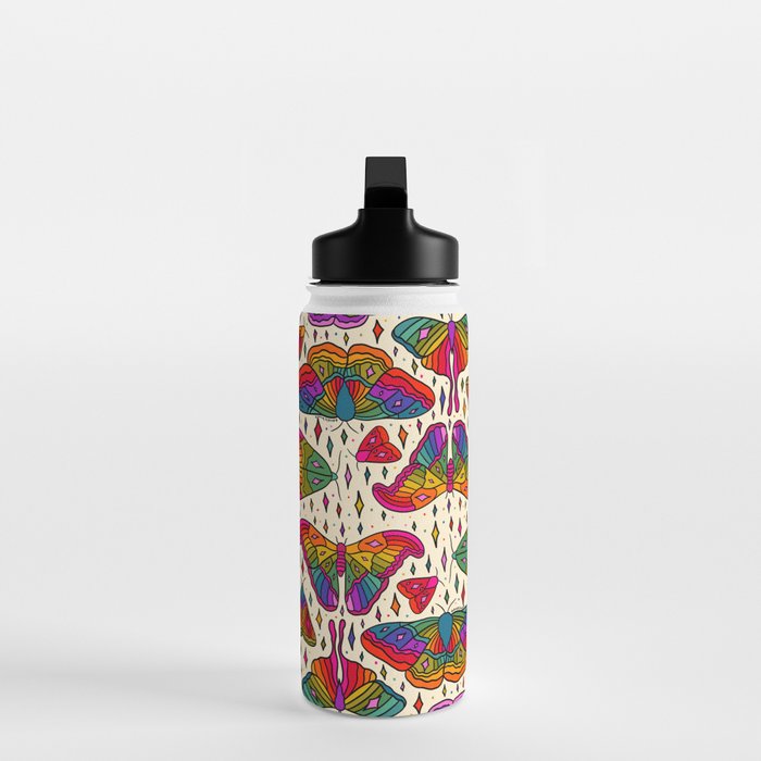 Rainbow Moth Print Water Bottle Gallery Image 3
