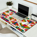 Rainbow Moth Print Desk Mat Gallery Image 2
