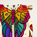 Rainbow Moth Print Window Curtain Gallery Image 2