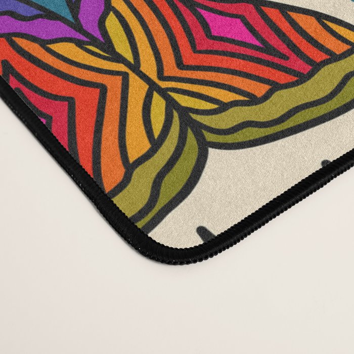 Rainbow Moth Print Desk Mat Gallery Image 4