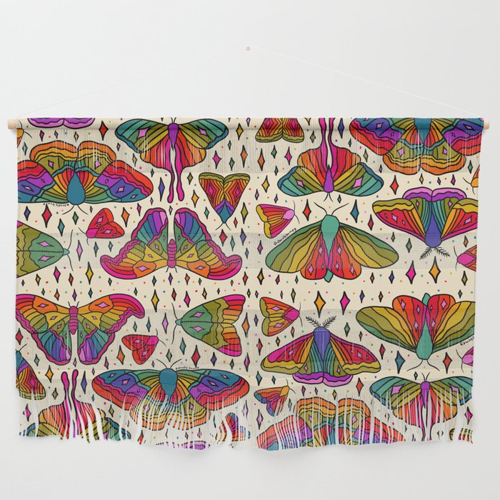 Rainbow Moth Print Wall Hanging Gallery Image 1