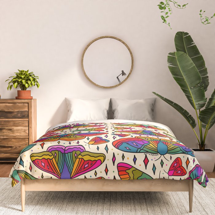 Rainbow Moth Print Comforter Gallery Image 3