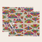 Rainbow Moth Print Placemat Gallery Image 1