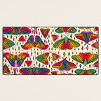 Rainbow Moth Print Desk Mat Gallery Image 3