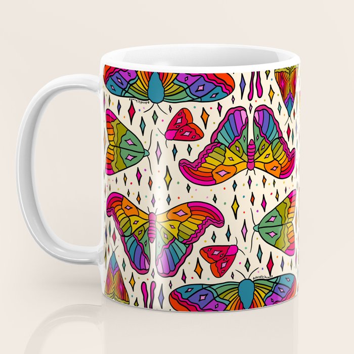 Rainbow Moth Print Coffee Mug Gallery Image 3