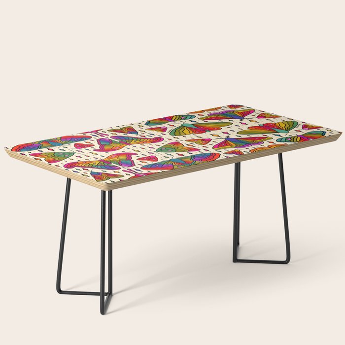Rainbow Moth Print Coffee Table Gallery Image 1