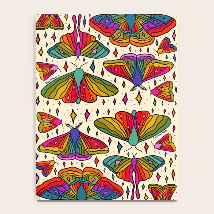 Rainbow Moth Print Notebook Gallery Image 4