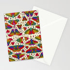 Rainbow Moth Print Stationery Card Gallery Image 2