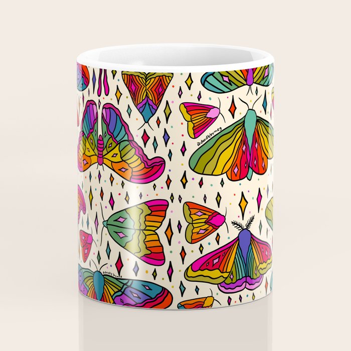 Rainbow Moth Print Coffee Mug Gallery Image 4