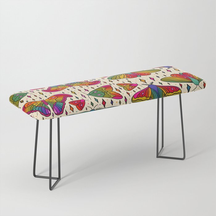 Rainbow Moth Print Bench Gallery Image 1