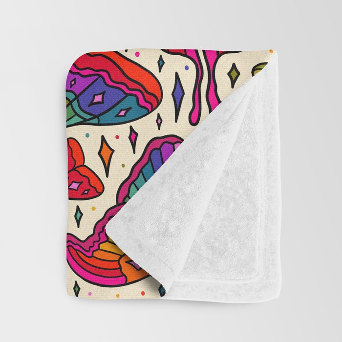 Rainbow Moth Print Throw Blanket Gallery Image 3