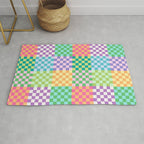 Rainbow Checks Rug Gallery Image 1