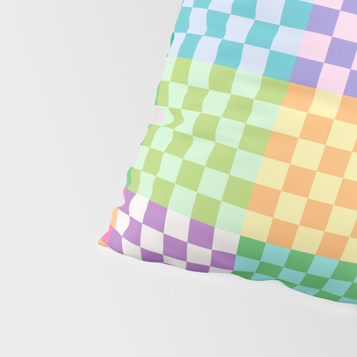 Rainbow Checks Pillow Sham Gallery Image 4