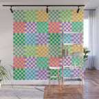 Rainbow Checks Wall Mural Gallery Image 1