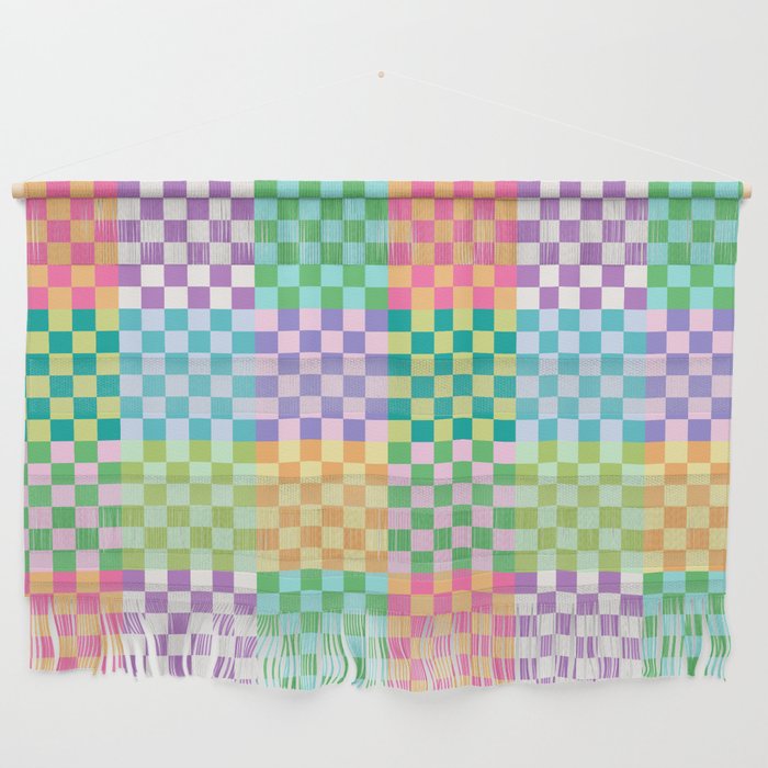Rainbow Checks Wall Hanging Gallery Image 1