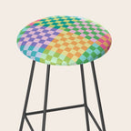 Rainbow Checks Stool Gallery Image 2