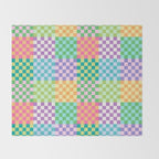 Rainbow Checks Throw Blanket Gallery Image 2
