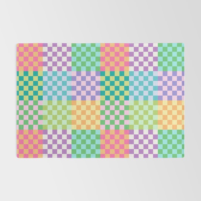 Rainbow Checks Rug Gallery Image 2