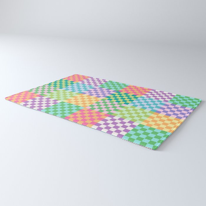 Rainbow Checks Rug Gallery Image 3