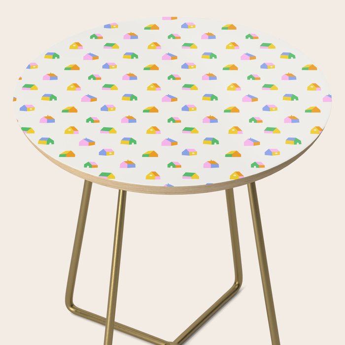 Colorful toy house city pattern Side Table Gallery Image 2
