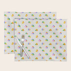 Colorful toy house city pattern Placemat Gallery Image 1