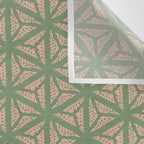 Threaded Geometric Green Peach Wall Tapestry Gallery Image 3