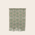 Threaded Geometric Green Peach Wall Hanging Gallery Image 1