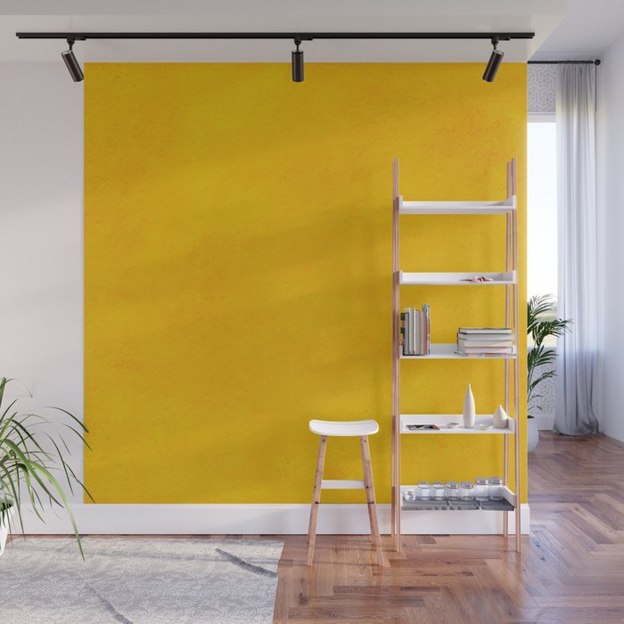 yellow curry mustard color trend plain texture Wall Mural Gallery Image 1