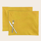 yellow curry mustard color trend plain texture Placemat Gallery Image 1