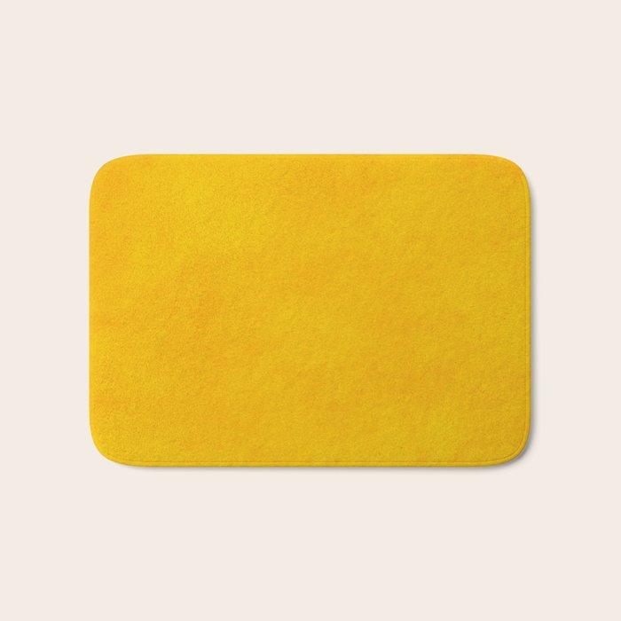 yellow curry mustard color trend plain texture Bath Mat Gallery Image 1