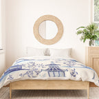Chinoiserie Pagoda Pattern Duvet Cover Gallery Image 3