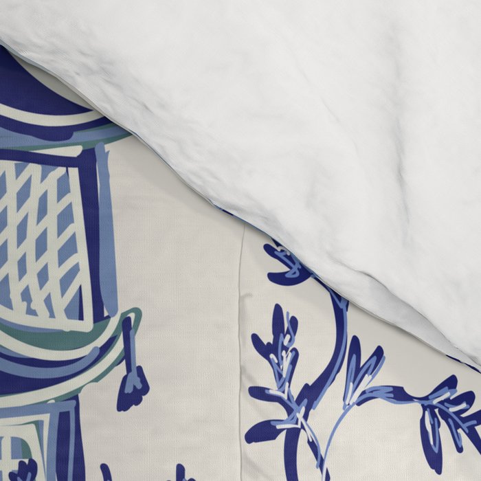 Chinoiserie Pagoda Pattern Comforter Gallery Image 4