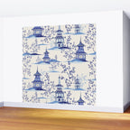 Chinoiserie Pagoda Pattern Wall Mural Gallery Image 2