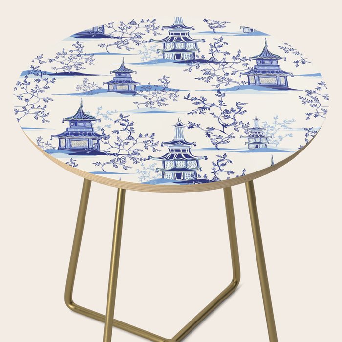 Chinoiserie Pagoda Pattern Side Table Gallery Image 2