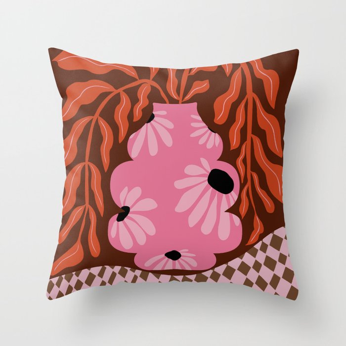 Happy fern fall Throw Pillow Gallery Image 6