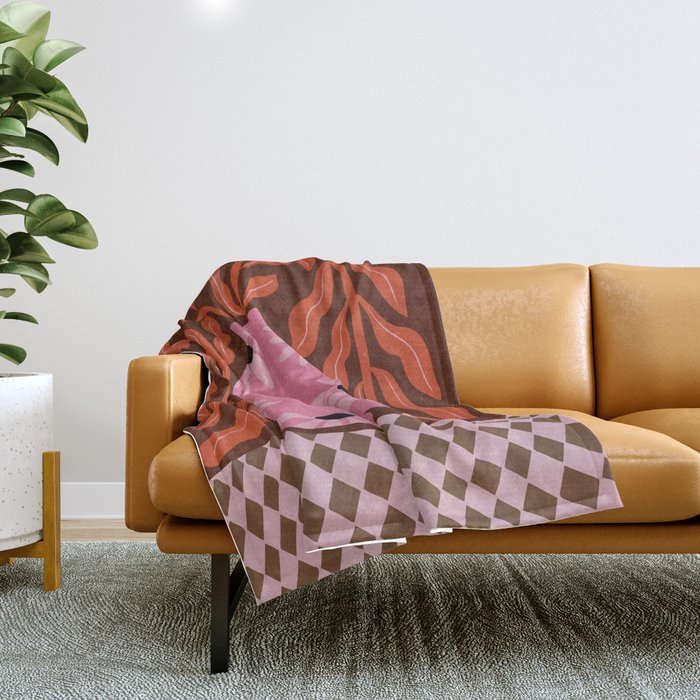 Happy fern fall Throw Blanket Gallery Image 1