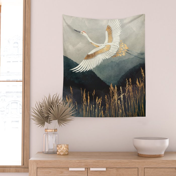 Elegant Flight Wall Tapestry Gallery Image 2