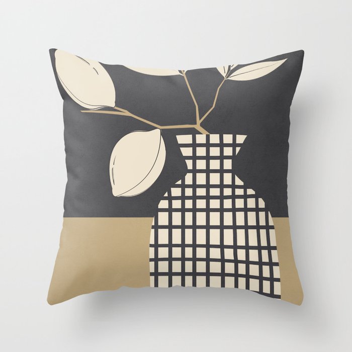 Lemon Stillness 1 Throw Pillow Gallery Image 1