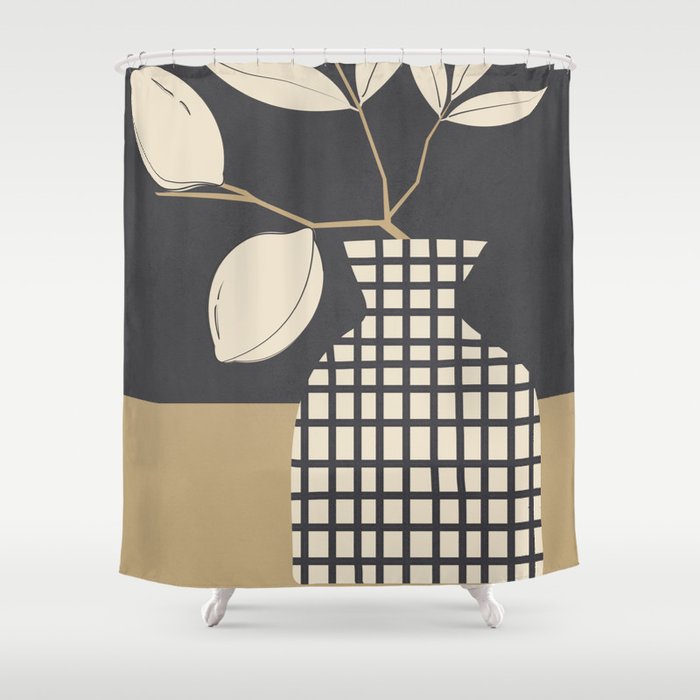 Lemon Stillness 1 Shower Curtain Gallery Image 1