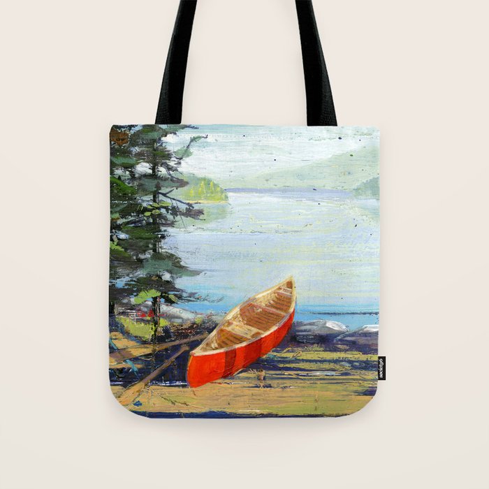 me and you and the red canoe Tote Bag Gallery Image 1