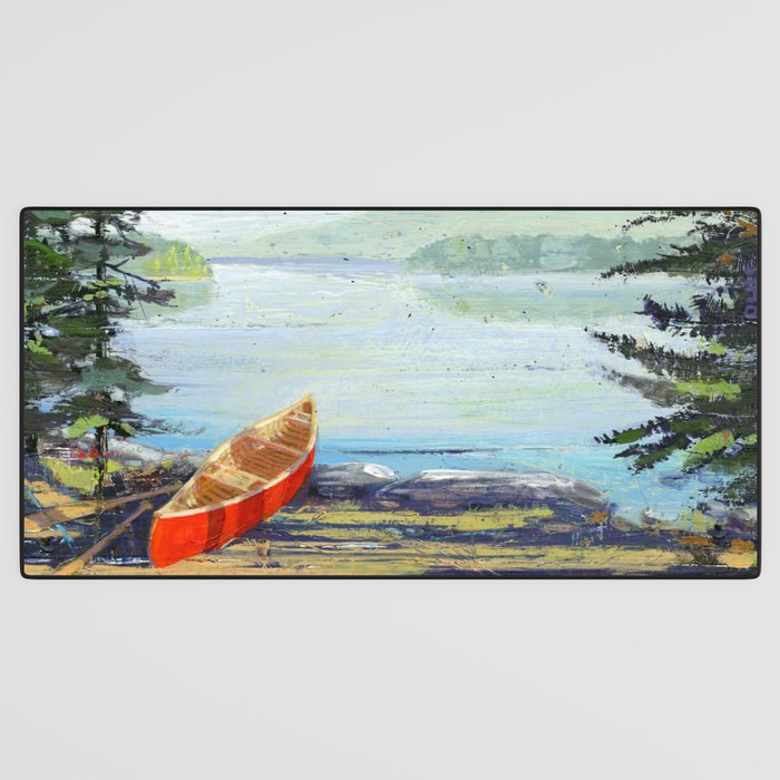 me and you and the red canoe Desk Mat Gallery Image 3